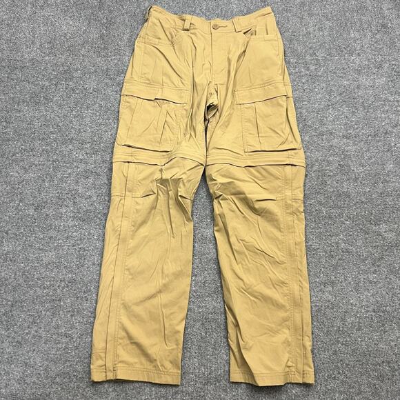 REI Co-op Convertible Pants Men's 30 X 30 Brown Logo Cargo Pockets Straight Leg - Picture 1 of 16